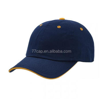 Custom cotton blank 6 panel baseball cap hats custom